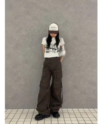 LAGUAGEM 지퍼 디자인 카고 팬츠