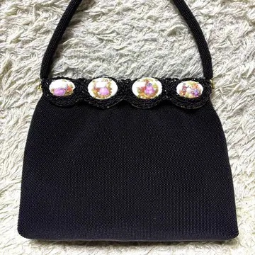 프랑스제 앤티크 빈티지 비즈 백 블랙 Benex