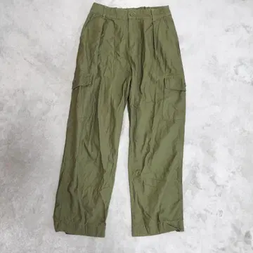 Lugnoncure 카고 팬츠 L 카키 릴랙스 실루엣 면 100%