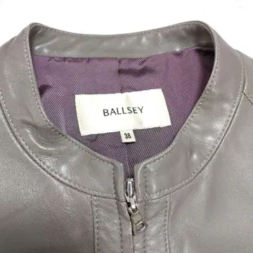 투모로우랜드 양가죽 노카라 지퍼 블루종 그레이 38 BALLSEY