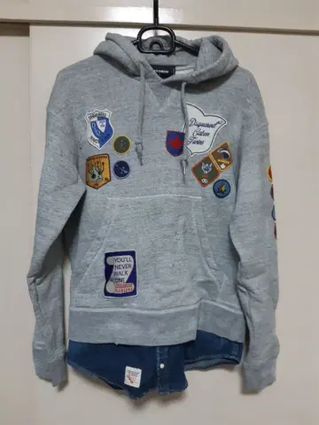 디스퀘어드 레이어드 후드티 S