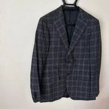 DURBAN 체크 무늬 A6 실크 울 혼방 테일러드 자켓 3포켓