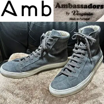 Amb 에이엠비 약 3만 엔 가죽 스니커즈 43 하이컷 부츠