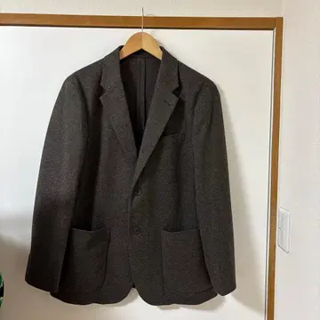 유니클로 브러쉬드 저지 자켓 다크 브라운