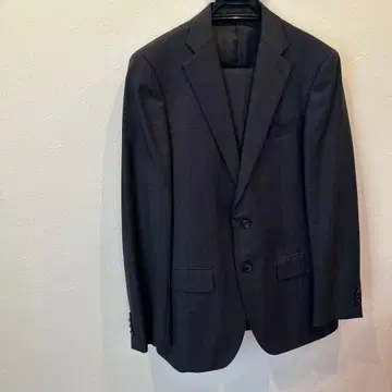 DURBAN 네이비 체크 무늬 비즈니스 정장 하자품