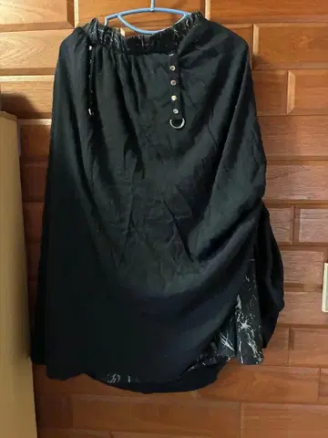 [ SEX POT revenge ] 롱 스커트 블랙 V계