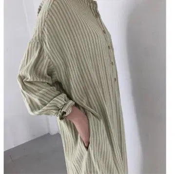 [ 새상품급 ] todayful 스트라이프 패턴 셔츠 원피스