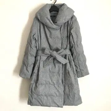 INGNI 그레이 롱 다운 코트 숄카라