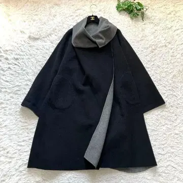 새상품급 띠어리 럭스 캐시미어 혼방 리버 코트 리버서블 더블 페이스