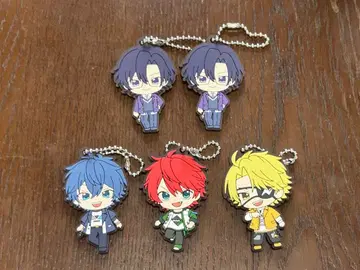 컬러풀 피치 러버 키링 5개 세트