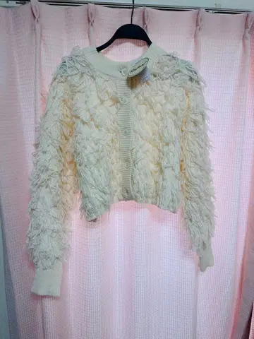 시마무라 프린지 디자인 크롭 가디건