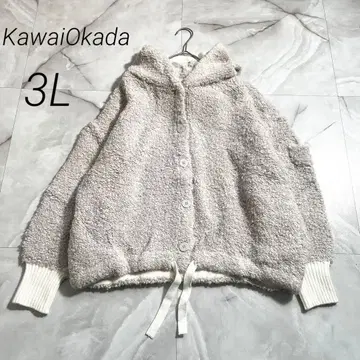 M18189 컨디션 최상 카와이 오카다 부클레 니트 후드 가디건 3L