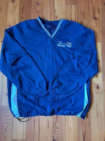 나일론 자켓 네이비 V넥