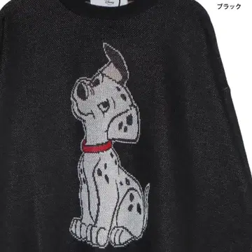 101마리 달마시안 디즈니 스웨터 니트 L 블랙