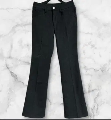 미세스 지나 골드 블랙 플레어 팬츠 허리 58