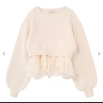 페플럼 블라우스 x 퍼프 슬리브 니트 세트