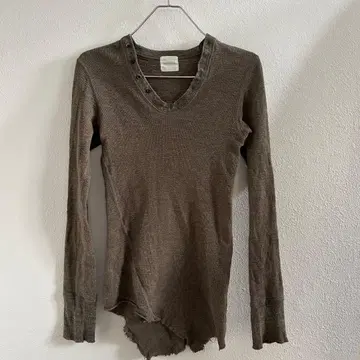 jonnlynx 긴팔 티셔츠 브라운 비대칭