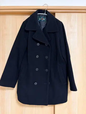 EASTBOY 블랙 울 피코트