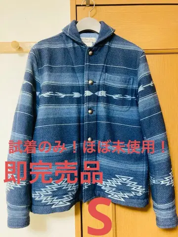 REMI RELIEF BEAMS 인디고 염색 네이티브 무늬 자켓