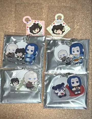 [ 컴프 세트 ] 라샤오헤이전기 드링크 아크링 키링 & 택 로샤오