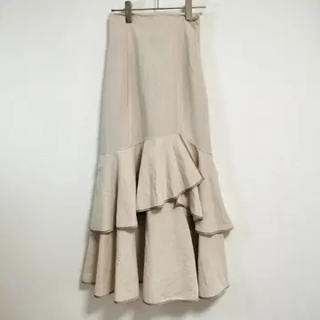 dazzlin 머메이드 캉캉 스커트 S 베이지 롱 스커트