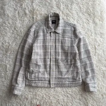 ZARA 텍스처 크롭 재킷 블루종 트위드 L 사이즈