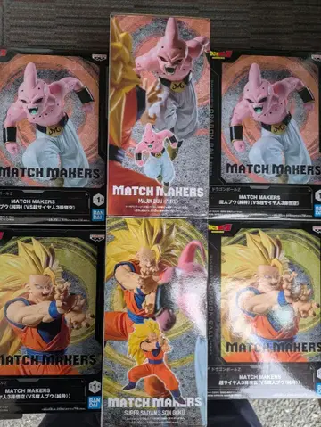 MATCH MAKERS 마인 부우 & 초사이어인 손오공 피규어 세트