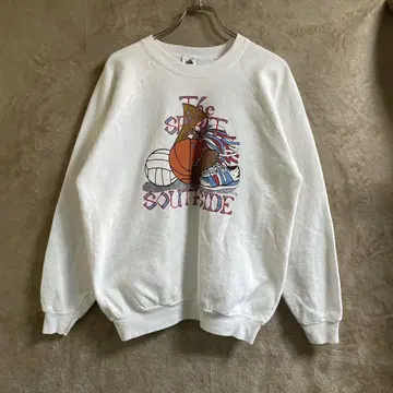 80년대 프룻 오브 더 룸 맨투맨 아트 농구