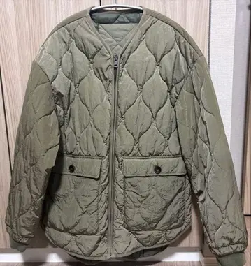 [ ZARA ] 리버서블 퀼팅 자켓 카키