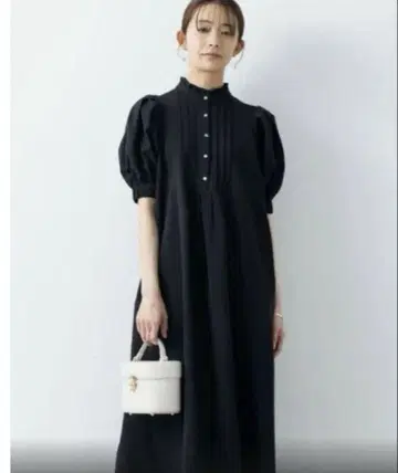 아메노치하레 퍼프 슬리브 원피스 [버튼 포함] amenochihare