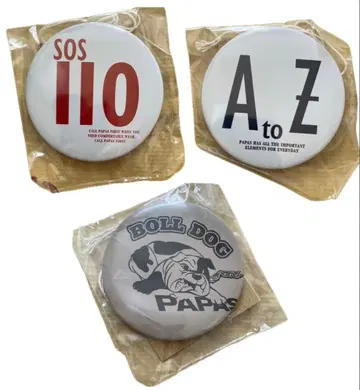 새상품 PAPAS 파파스 캔뱃지 3개 세트