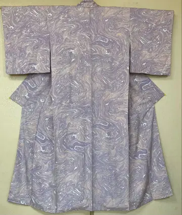 새상품급 순수 실크 스미나가시 염색 코몬(이중 기모노) 완성품