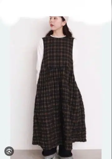 오지 체크 원피스