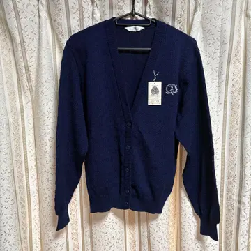 [ 하나이 유키코 ] 새상품급 네이비 가디건 울 100%