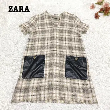 s.2342 [자라] 반팔 커팅 트위드 무릎 위 원피스 도킹