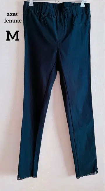 새상품급 axes femme 블랙 스키니 팬츠 M 사이즈