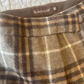 MONCLER 체크 무늬 울 팬츠 38