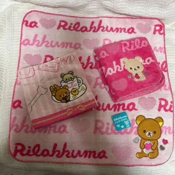 리락쿠마 타월 핑크