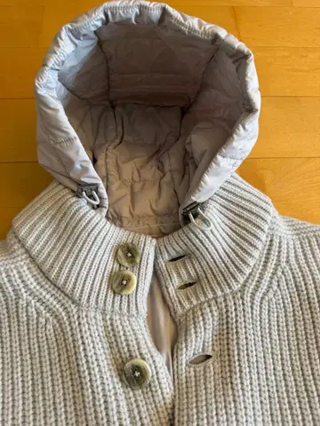 [ 새상품급 ] HERNO 울 피셔맨즈 리브 후디 니트 베스트