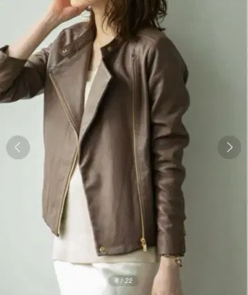 노블 소프트 램 가죽 라이더스 블루종 브라운 38