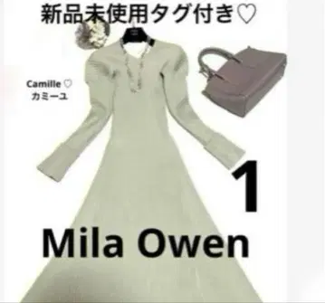 택 포함 미사용 새상품 Mila Owen (미라 오웬) 니트 롱 원피스