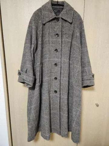 가볍게 흔들리는 울 롱 코트 / 글렌체크 S 북유럽 생활 잡화점