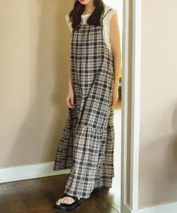 Kastane 체크 무늬 슬립 드레스