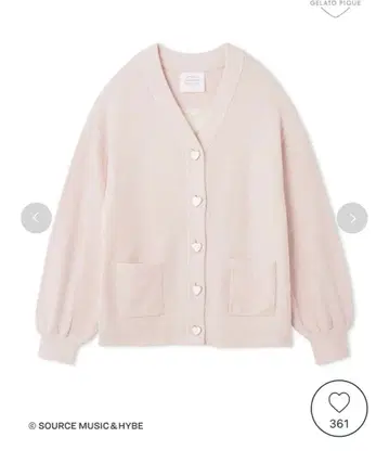 [ 새상품 ] 젤라또피케 르세라핌 스무디 가디건