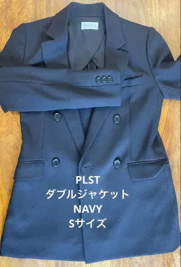 [ PLST ] NAVY 더블 자켓