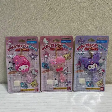 산리오 헬로키티 쿠로미 마이멜로디의 로리팝 캔디 참 3세트