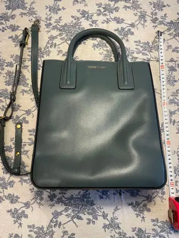 그린 토트백 합성 피혁