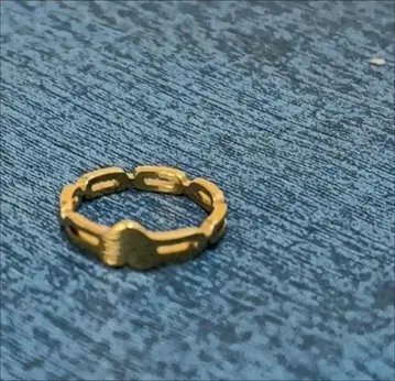 골드 링크 스타일 반지 작음