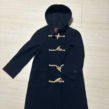 Liselle 후드 부착 더플 코트 네이비