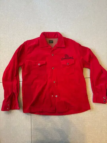 텐더로인 빨간색 코듀로이 셔츠